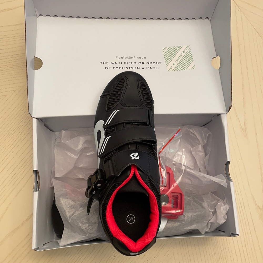 Brand new in the box Peloton cycle shoes.